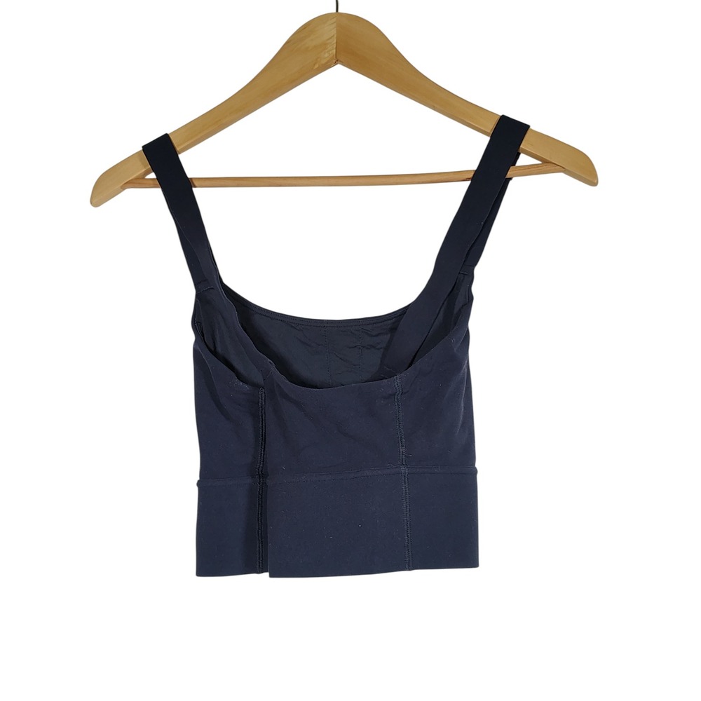 Athleta Navy Blue Sports Bra Medium Criss Cross Straps Athletic Yoga Workout - Picture 5 of 6